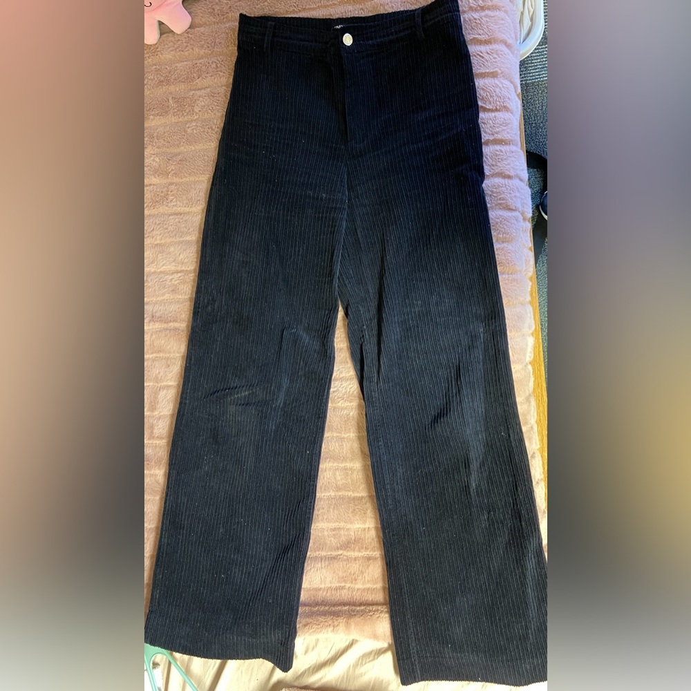 Zara Women’s Curdoroy Long Pants in Navy Blue